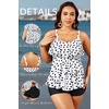 image:imageYonique Plus Size Tankini Swimsuits for Women Two Piece Ruffle Swimsuit  High Waist Shorts 3Layer Ruffle Removable Cups Adjustable StrapsWhite
