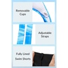 image:imageYonique Women Blouson Tankini Swimsuits Two Piece Bathing Suits with Shorts  Adjustable straps Drawstring side shorts Athletic swim set Add removable cups to customize shapeBlue Gradient