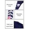 image:imageYonique Women Blouson Tankini Swimsuits Two Piece Bathing Suits with Shorts  Adjustable straps Drawstring side shorts Athletic swim set Add removable cups to customize shapeBlue Floral
