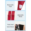 image:imageYonique Women Blouson Tankini Swimsuits Two Piece Bathing Suits with Shorts  Adjustable straps Drawstring side shorts Athletic swim set Add removable cups to customize shapeRed Floral