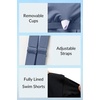 image:imageYonique Women Blouson Tankini Swimsuits Two Piece Bathing Suits with Shorts  Adjustable straps Drawstring side shorts Athletic swim set Add removable cups to customize shapeGrey Blue