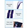 image:imageYonique Women Blouson Tankini Swimsuits Two Piece Bathing Suits with Shorts  Adjustable straps Drawstring side shorts Athletic swim set Add removable cups to customize shapeFlamingo
