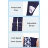 image:imageYonique Women Blouson Tankini Swimsuits Two Piece Bathing Suits with Shorts  Adjustable straps Drawstring side shorts Athletic swim set Add removable cups to customize shapeBlue