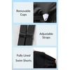 image:imageYonique Women Blouson Tankini Swimsuits Two Piece Bathing Suits with Shorts  Adjustable straps Drawstring side shorts Athletic swim set Add removable cups to customize shapeBlack Geometric