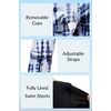 image:imageYonique Women Blouson Tankini Swimsuits Two Piece Bathing Suits with Shorts  Adjustable straps Drawstring side shorts Athletic swim set Add removable cups to customize shapeBlue Tie Dye