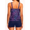 image:imageYonique Women Blouson Tankini Swimsuits Two Piece Bathing Suits with Shorts  Adjustable straps Drawstring side shorts Athletic swim set Add removable cups to customize shapeStarry Sky