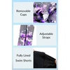 image:imageYonique Women Blouson Tankini Swimsuits Two Piece Bathing Suits with Shorts  Adjustable straps Drawstring side shorts Athletic swim set Add removable cups to customize shapePurple Flowers