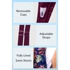 image:imageYonique Women Blouson Tankini Swimsuits Two Piece Bathing Suits with Shorts  Adjustable straps Drawstring side shorts Athletic swim set Add removable cups to customize shapePurple  Leaf