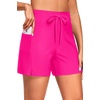 image:imageYonique Womens Swim Shorts Bathing Suits Bottoms Swimsuit BottomsAvailable in PlusWith Pockets Hot Pink