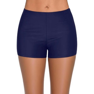 image:imageSwim Shorts Tankini Bottoms Mid Waist Swimsuit Bottoms Available in Plus  Elastic Band For Flat Stomach Boyleg Hem For AntiChafing Flat Seams To Avoid Rubbing Active Design For Pool Aerobics03 Navy Blue