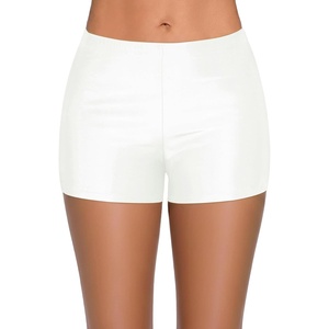 image:imageSwim Shorts Tankini Bottoms Mid Waist Swimsuit Bottoms Available in Plus  Elastic Band For Flat Stomach Boyleg Hem For AntiChafing Flat Seams To Avoid Rubbing Active Design For Pool Aerobics03 White