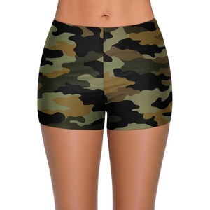 image:imageSwim Shorts Tankini Bottoms Mid Waist Swimsuit Bottoms Available in Plus  Elastic Band For Flat Stomach Boyleg Hem For AntiChafing Flat Seams To Avoid Rubbing Active Design For Pool AerobicsGreen Camo