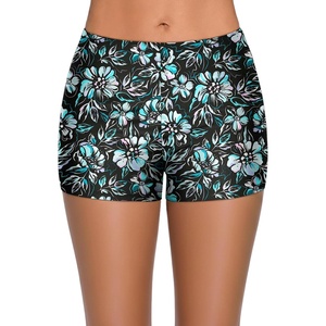 image:imageSwim Shorts Tankini Bottoms Mid Waist Swimsuit Bottoms Available in Plus  Elastic Band For Flat Stomach Boyleg Hem For AntiChafing Flat Seams To Avoid Rubbing Active Design For Pool AerobicsAqua Flower