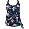 image:imageYonique Womens Blouson Tankini Swim Top Loose Fit Strappy Bathing Suit  Removable cups for custom shaping Tummy Control SwimwearFloral